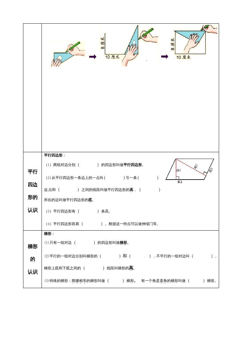 四年级数学上册【必考知识点】知识点整理（第5～6单元）（人教版）