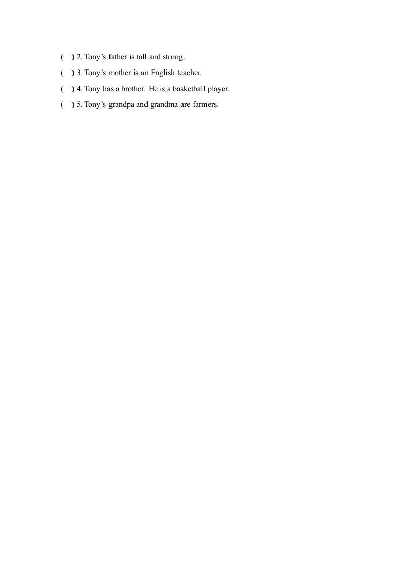 四年级英语上册Unit6_B_阶段训练（人教版一起点）