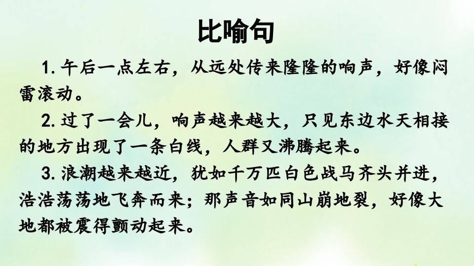 四年级语文上册专项3句子复习课件