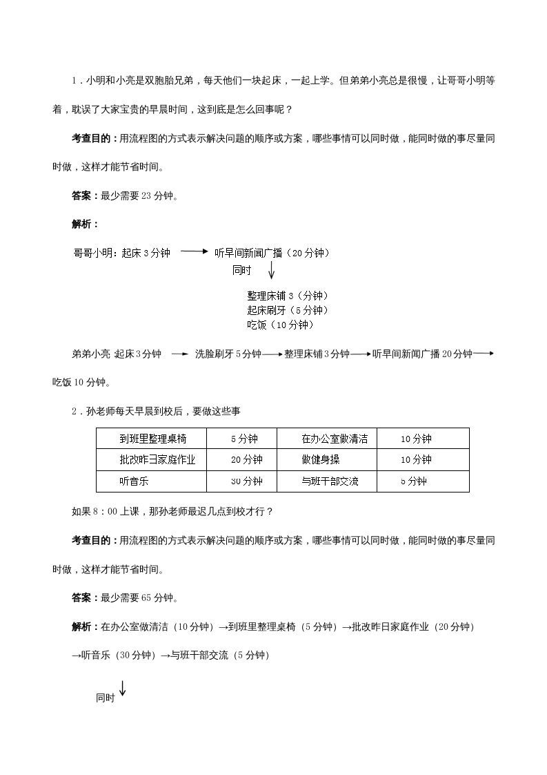 四年级数学上册《数学广角──优化》同步试题（人教版）
