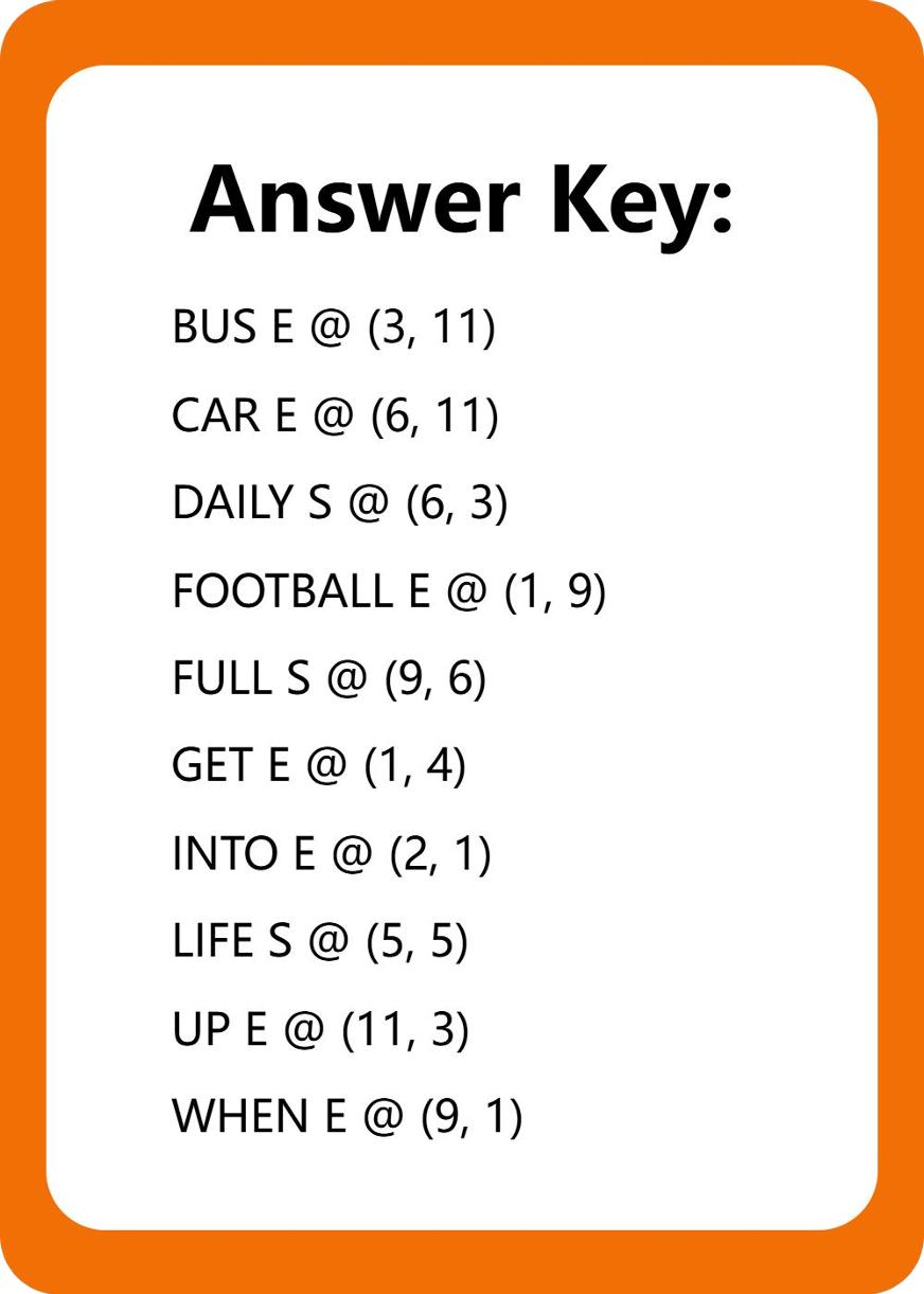 25秋闽教版四上英语字谜游戏U2