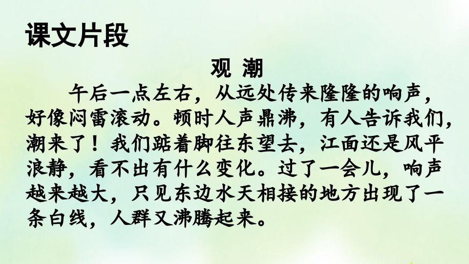 四年级语文上册专项6积累背诵复习课件