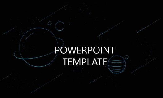 宇宙星球动态流星PPT模板