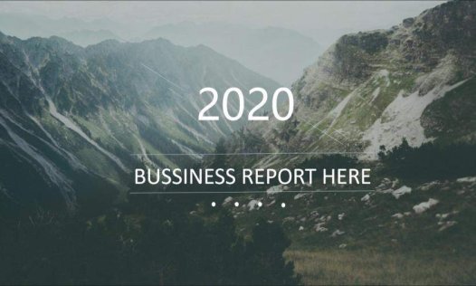 壮阔河山雄伟山峰PPT模板