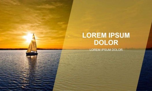 夕阳帆船扬帆远航PPT模板