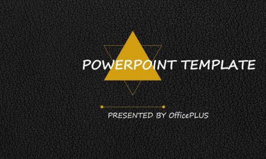 黑色质感皮纹欧美风PPT模板