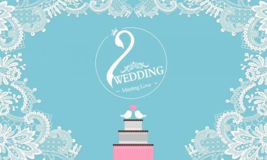 清新花边背景的婚礼相册PPT模板