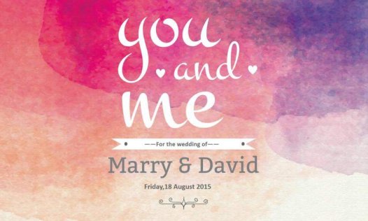 艺术水彩婚礼婚庆主题PPT模板