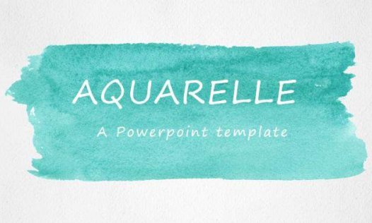 创意水彩墨迹欧美风PPT模板