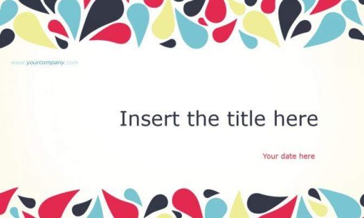 水滴艺术设计幻灯片模板