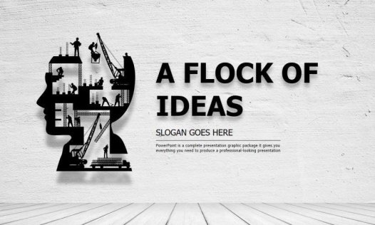 质感墙面创意设计PPT模板