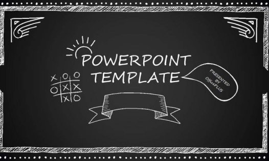 创意黑板粉笔字效果PPT模板