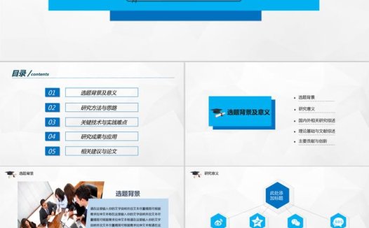 毕业论文答辩开题报告PPT模板