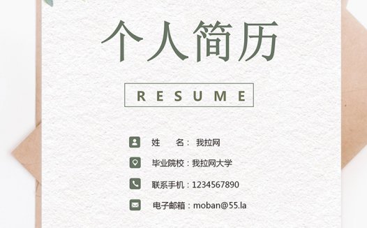 手绘精美花卉清新成套简历销售主管个人简历模板