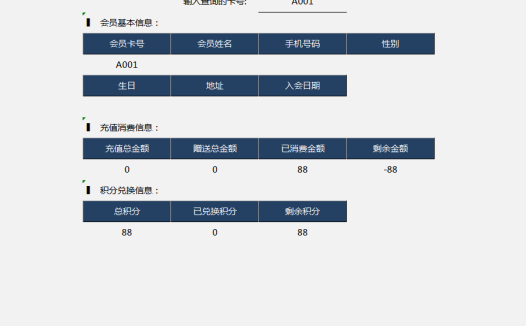 会员管理系统excel模板