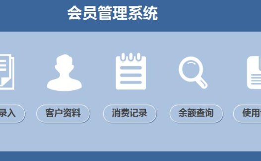 蓝色简约风会员管理excel模板