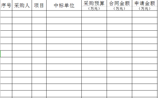 财政采购验收单excel模板