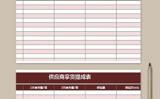 供应商拿货提成表