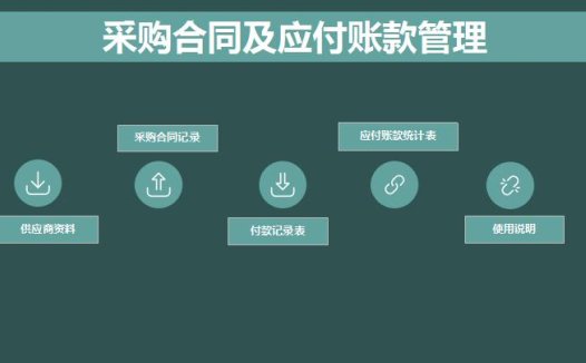 采购合同管理系统excel表格模板