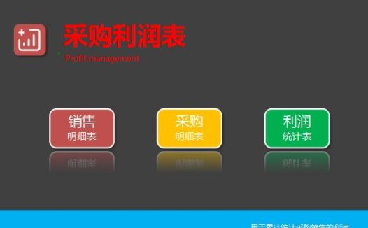 采购利润表管理系统Excel模板
