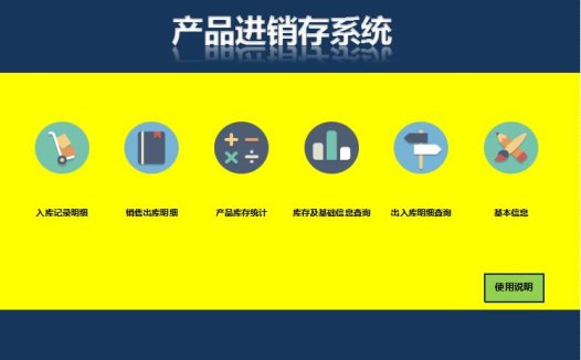 产品进销存系统excel模板