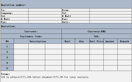 简约蓝灰色英语报销单excel模板