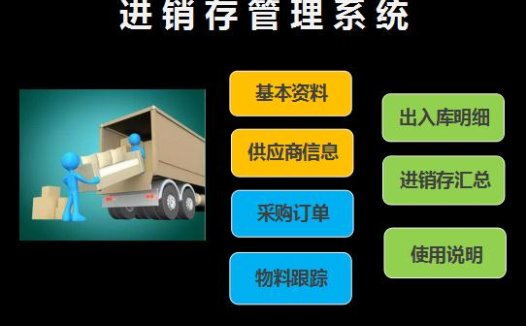 黑色系进销存管理系统excel模板