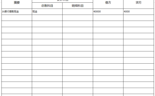 记账凭证excel模板