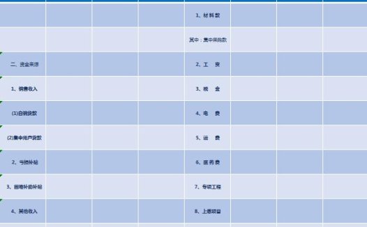 蓝色财务收支计划表Excel模板