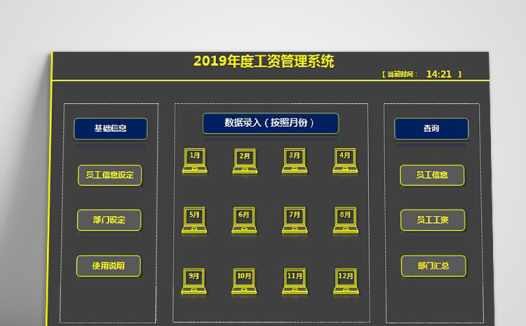 工资管理系统excel表格模板