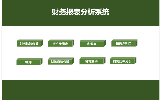 财务报表分析系统Excel模板