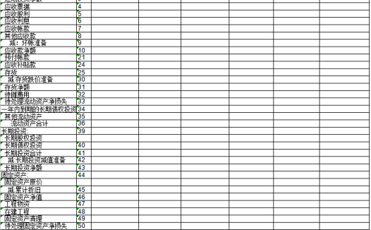 资产负债表3 excel模板