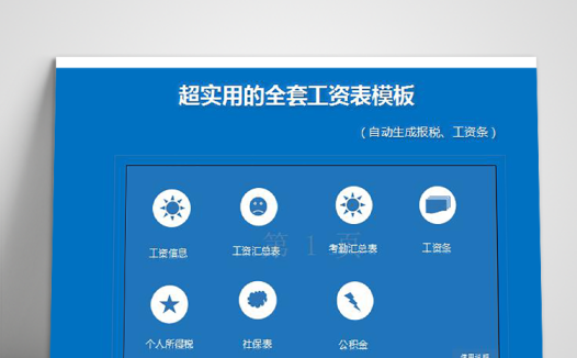 超实用的全套工资表模板
