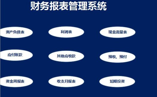 藏青色财务报表管理系统excel模板
