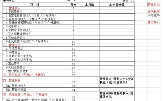 利润表4 excel模板