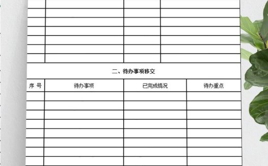 离职人员工作交接明细表