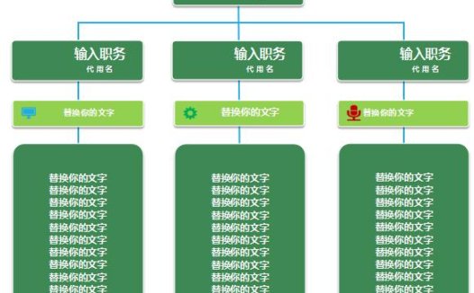 色彩多变公司组织架构图excel模板