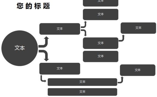 黑色系组织架构图excel模板