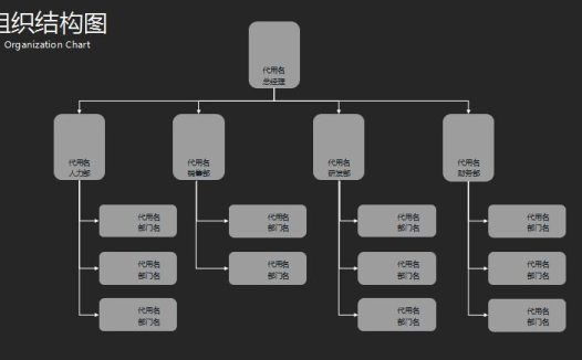 公司简明组织框架图excel模板