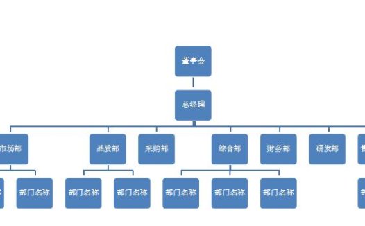 简约大气公司组织构架图excel模板
