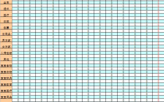 2019年家庭总账本