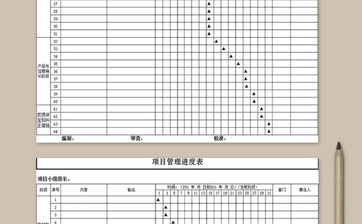 项目管理进度表