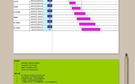 项目计划进度表