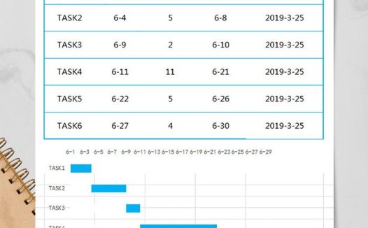 任务计划完成表