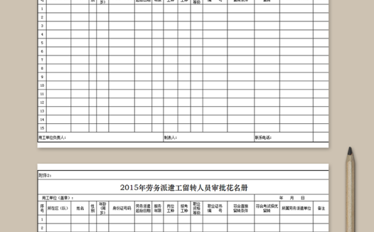 劳务派遣工留转人员花名册