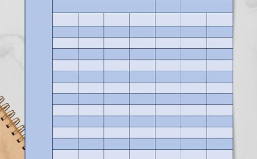 蓝色教学计划表