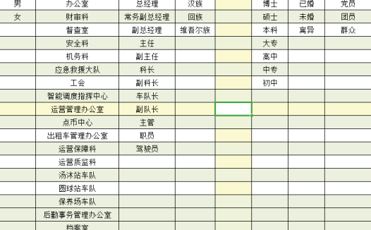 人事档案管理系统excel模板