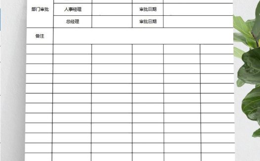 蓝色系员工离职申请表简洁版