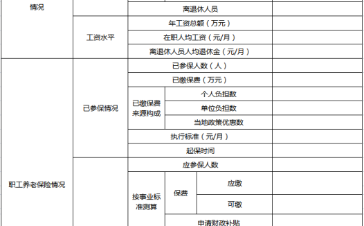 职工养老保险情况调查表excel模板