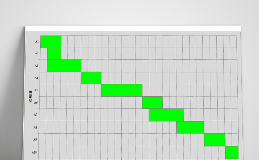 绿灰风企业项目进度计划甘特图模板